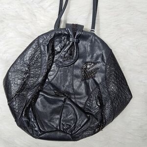 Vintage 1980s blue leather purse